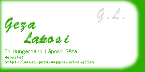 geza laposi business card